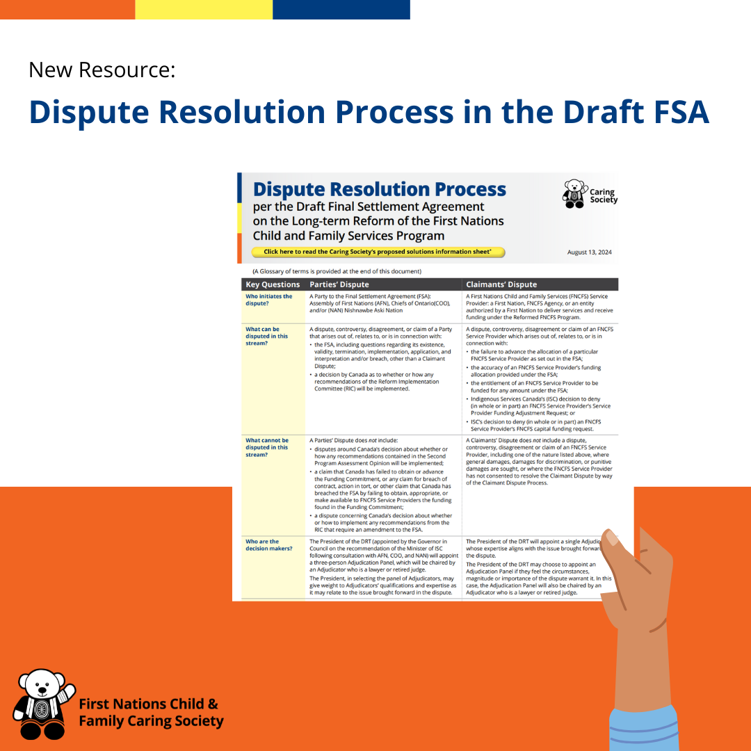 Draft FSA Dispute Resolution Process