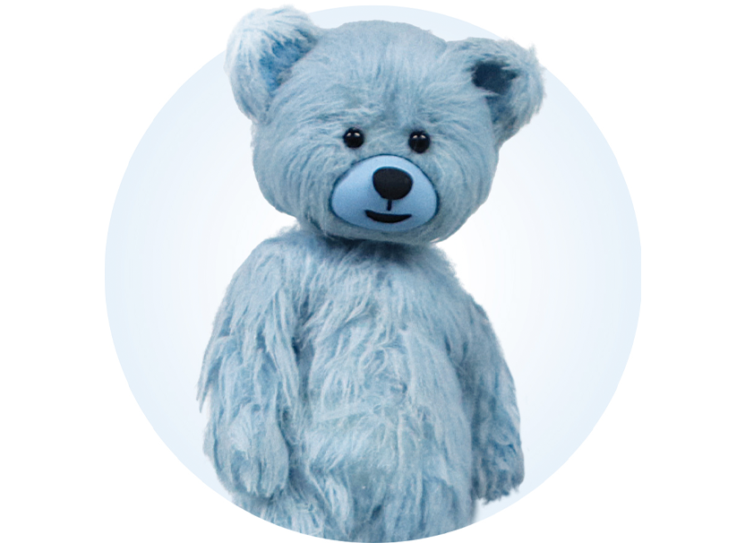 Bear Witness Day Logo - Jordan's Blue Bear