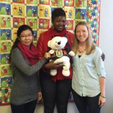 Spirit Bear meets three inspiring women: Htet Htet of Burma, Riya of South Sudan and Rachel of the Nobel Women's Initiative (September 24, 2015)