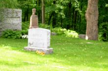 Dr. P. H. Bryce's headstone in 2008